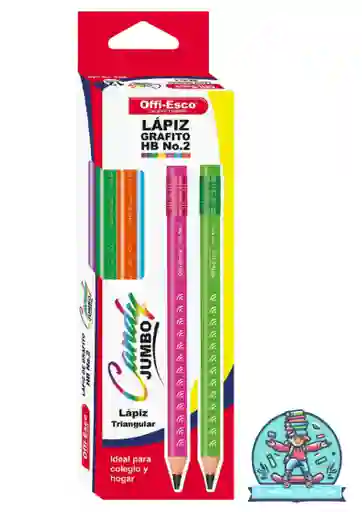 Lapiz Offiesco Jumbo X12 Negro