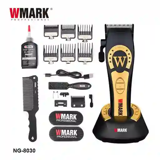 Afeitadora De Pelo Wmark Ng-8030 Completa Profesional Negro