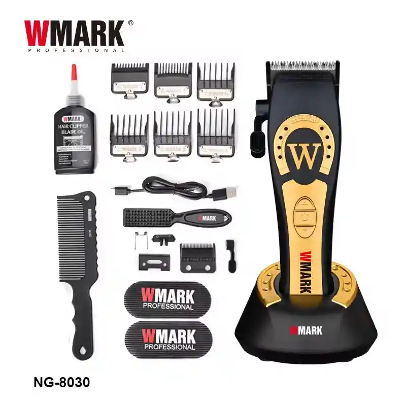 Afeitadora De Pelo Wmark Ng-8030 Completa Profesional Negro