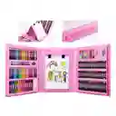 Set Kit Arte Niños Maleta 208 Piezas Crayon Acuarela Plumon