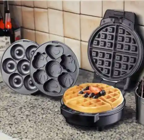 Maquina Waflera Para Snacks Donera Galletas 3 En 1