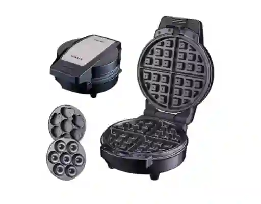 Maquina Waflera Para Snacks Donera Galletas 3 En 1
