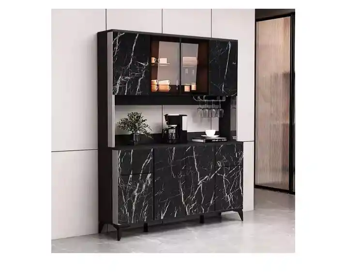 Papel Adhesivo Cocina 60cm5m Lavable Tapiz Marmol Negro