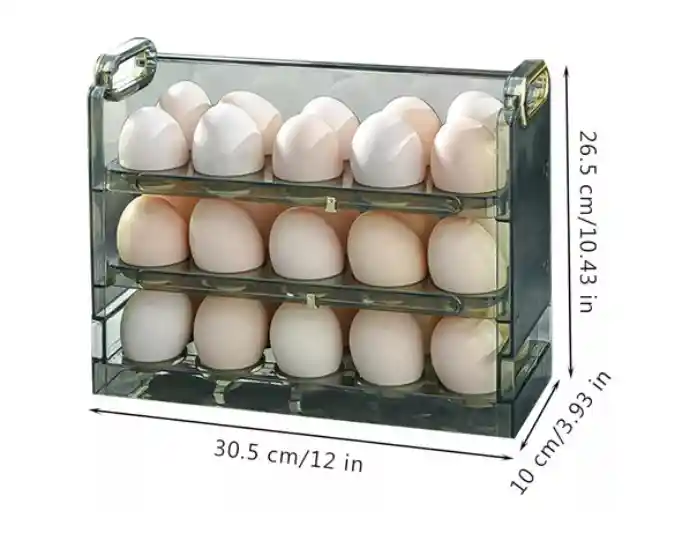 Organizador Estante De Huevos Para Nevera Encimera 3 Niveles