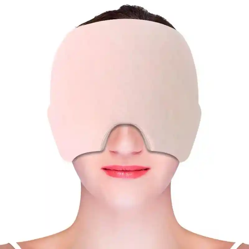 Gorro Para Migraña Compresa En Gel Frio De 360 Grados Rosado