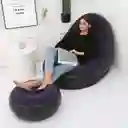 Sillón Inflable Puff Reclinable Cómodo Con Posapiés Nuevo