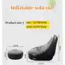 Sillón Inflable Puff Reclinable Cómodo Con Posapiés Nuevo Rojo
