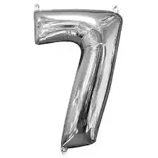 Numero 7 De 18 Pulgadas Plateado