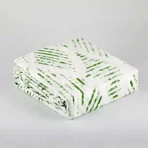 Juego Sabanas Expressions Geometric 150h Doble Verde 100% Algodon