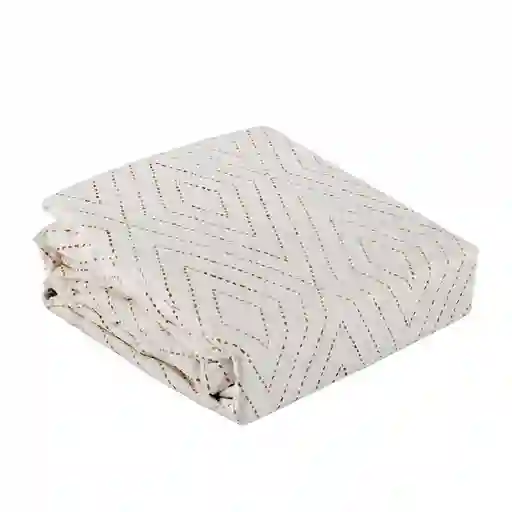 Juego Sabanas Expressions Geometric 150h Doble Taupe 100% Algodon