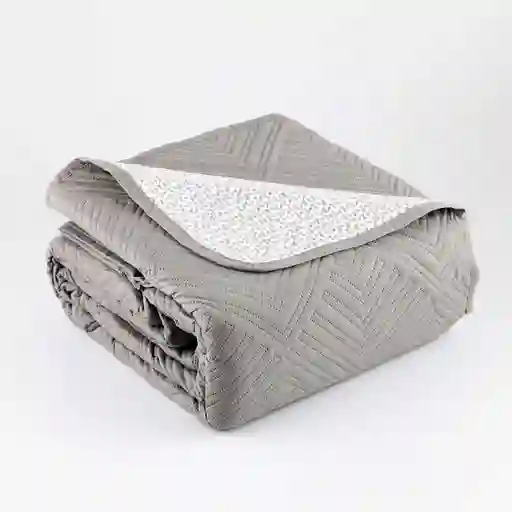 Cubre Cama Expressions Basic Queen Gris 100% Poliester