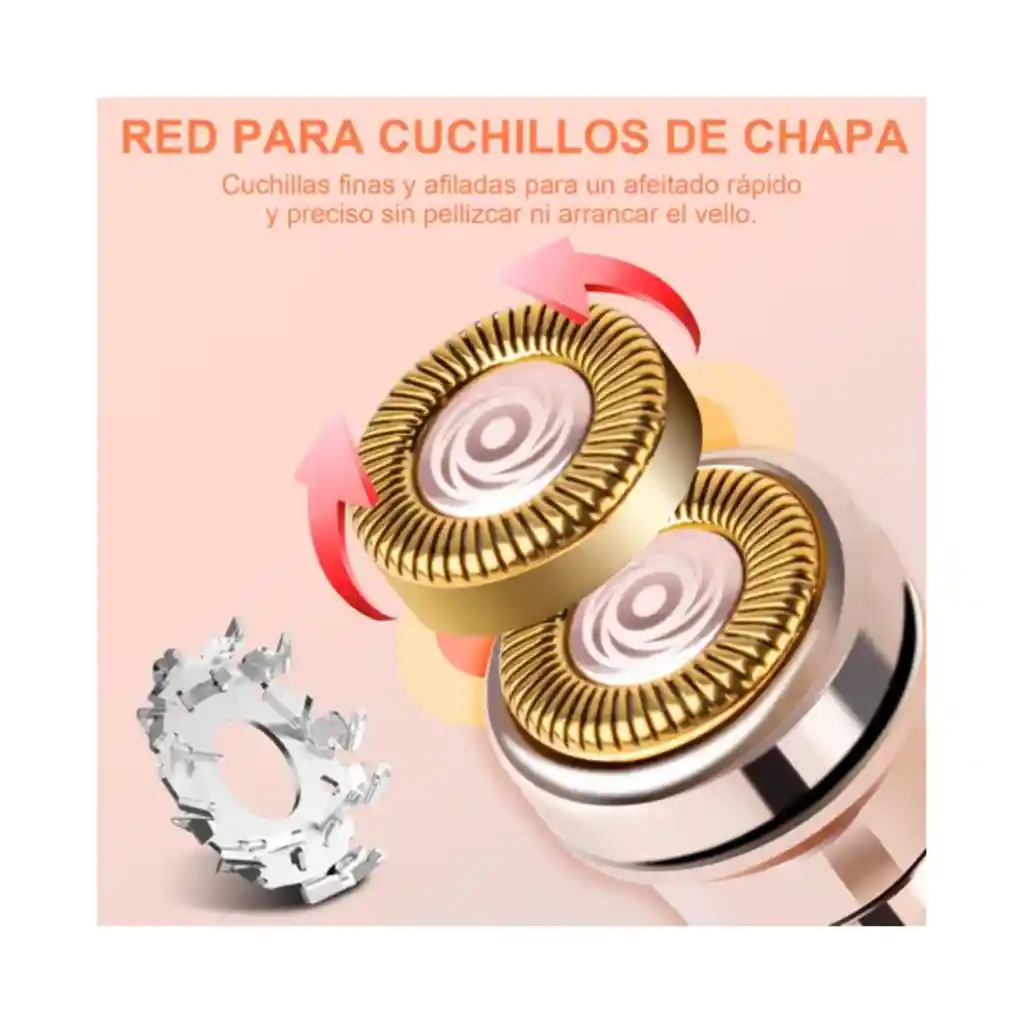 Depiladora Facial Eléctrica Portátil Con Luz Recargable