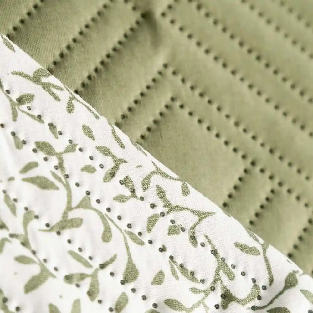 Cubre Cama Expressions Basic Queen Verde 100% Poliester