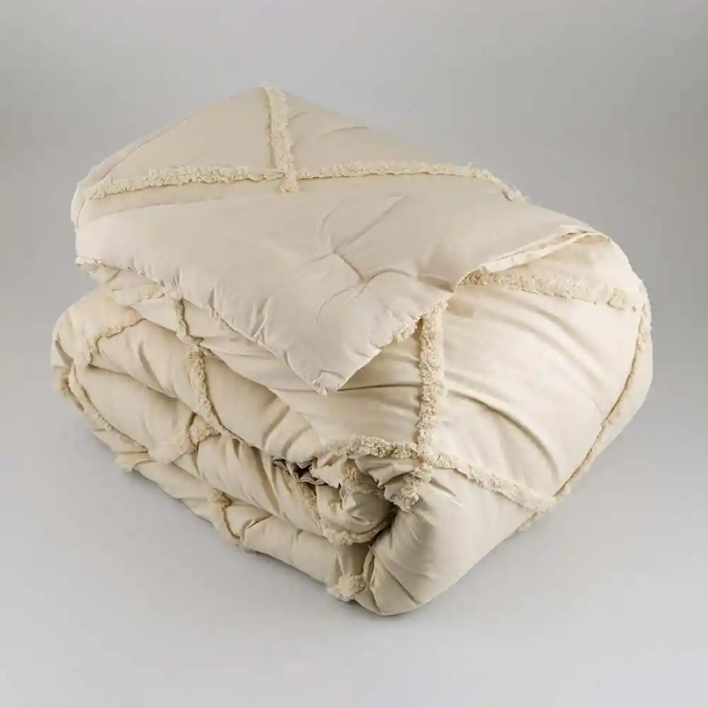 Edredon Expressions Selina Diamond King Beige 100% Poliester