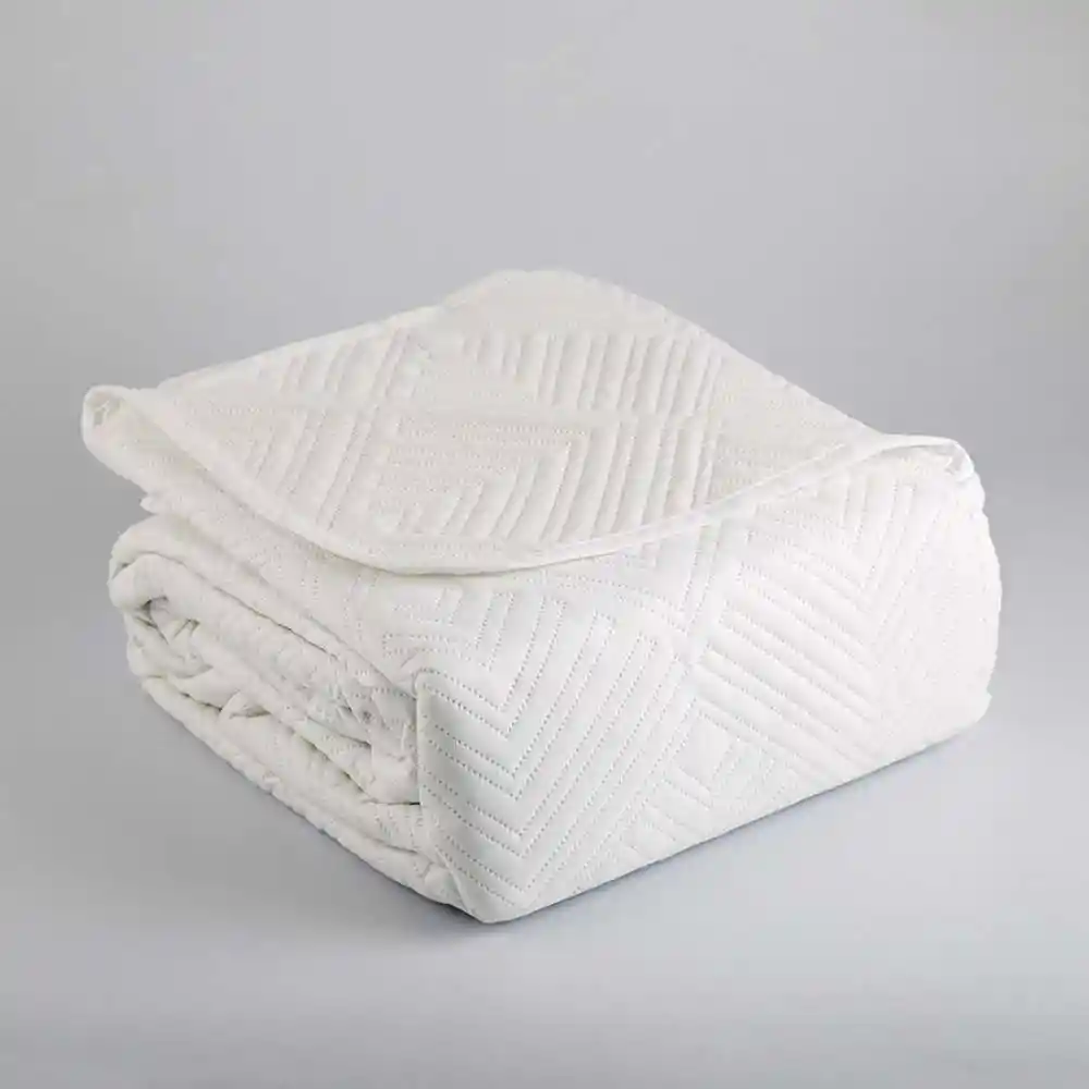 Cubre Cama Expressions Basic King Blanco 100% Poliester