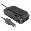 Inversor Portátil Multitoma Para Carro Usb Automovil 200w