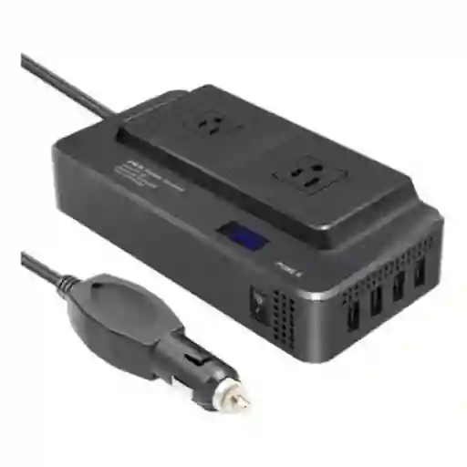 Inversor Portátil Multitoma Para Carro Usb Automovil 200w