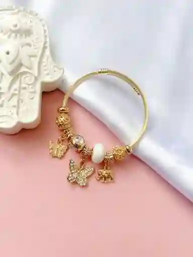Pulsera Estilo Pandora Mariposa