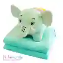 Almohada Peluche Con Cobija - Elefante