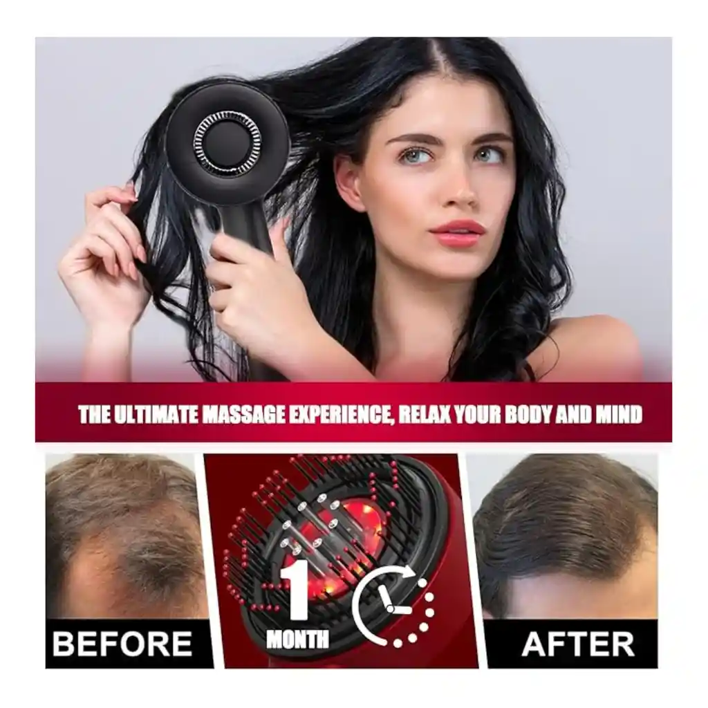 Masajeador De Cabello Rojo, Masajeador De Cuero Cabelludo