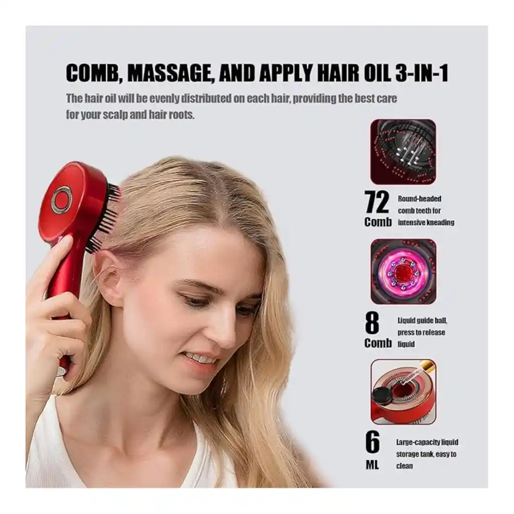 Masajeador De Cabello Rojo, Masajeador De Cuero Cabelludo