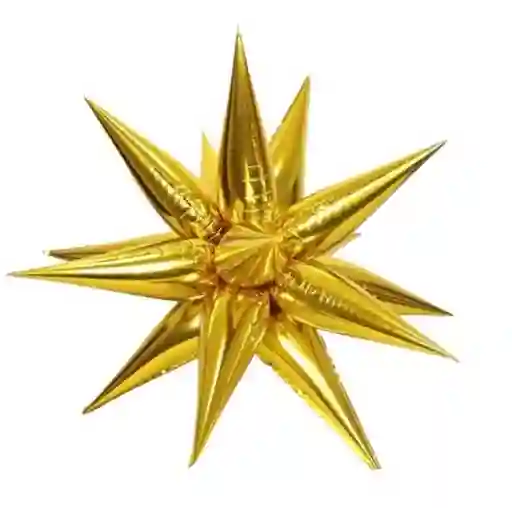 Globo Metalizado Estrella 3d Dorada ✨