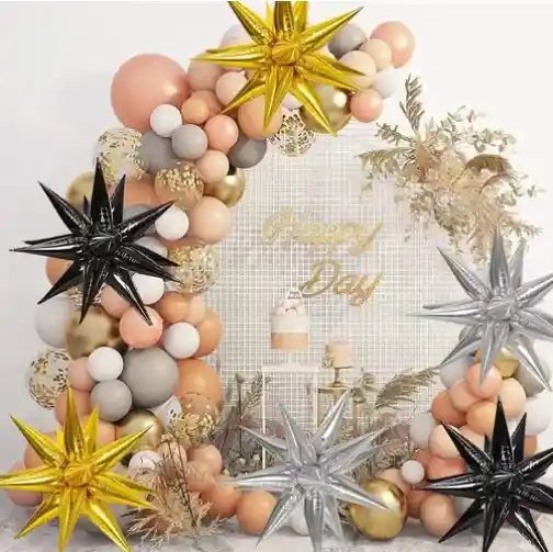 Globo Metalizado Estrella 3d Dorada ✨