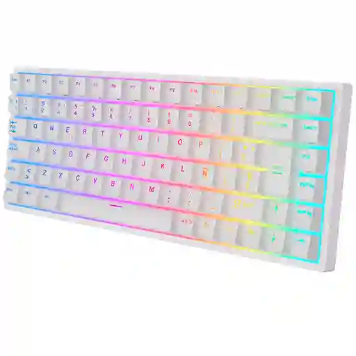 Teclado Gamer Mecánico Inalámbrico Royal Kludge Rk84 Rgb 75% White (español)