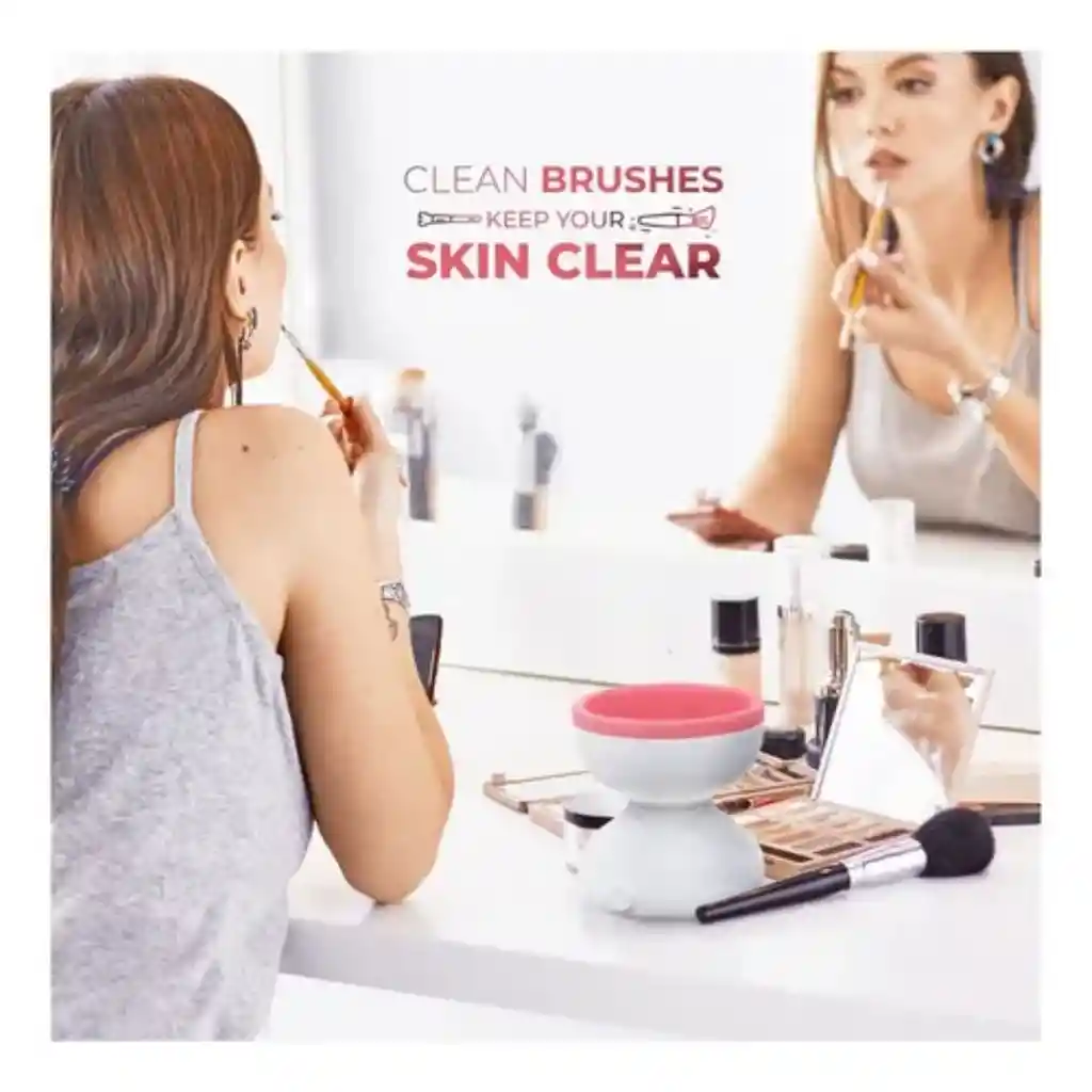 Limpiador De Brochas Eléctrico Blanco