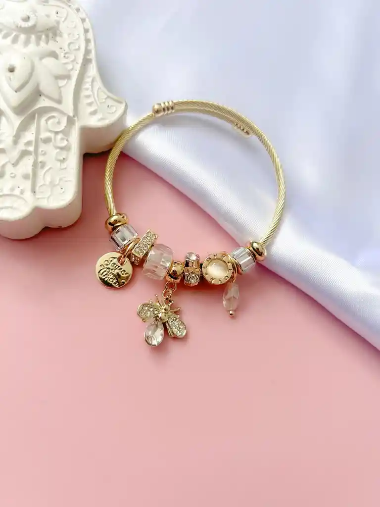 Pulsera Estilo Pandora Abeja