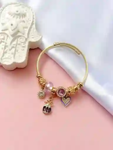 Pulsera Estilo Pandora Lila