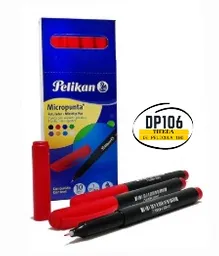 Micropunta Rojo Pelikan X 1 Und
