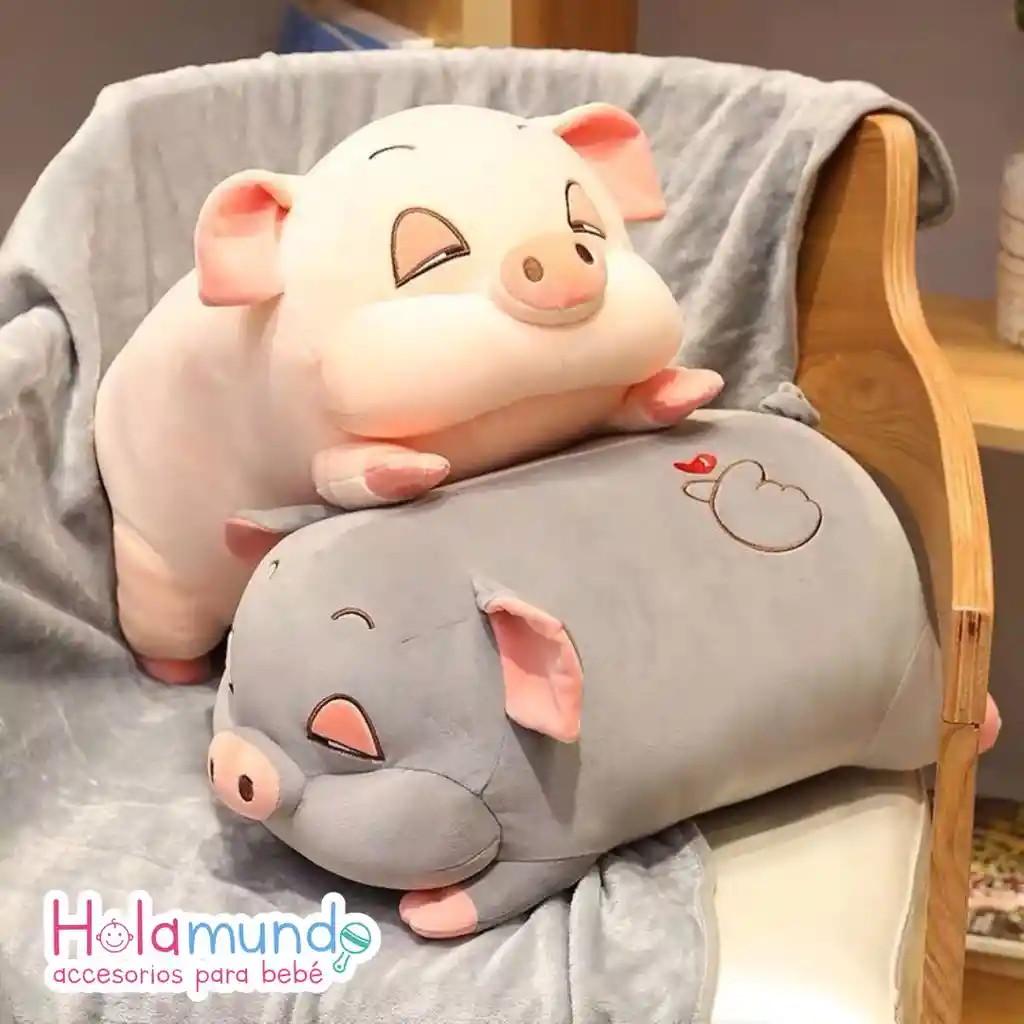 Almohada Peluche Con Cobija- Cerdito