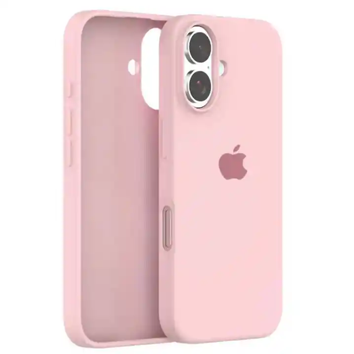 Silicon Case Iphone 16 Rosado