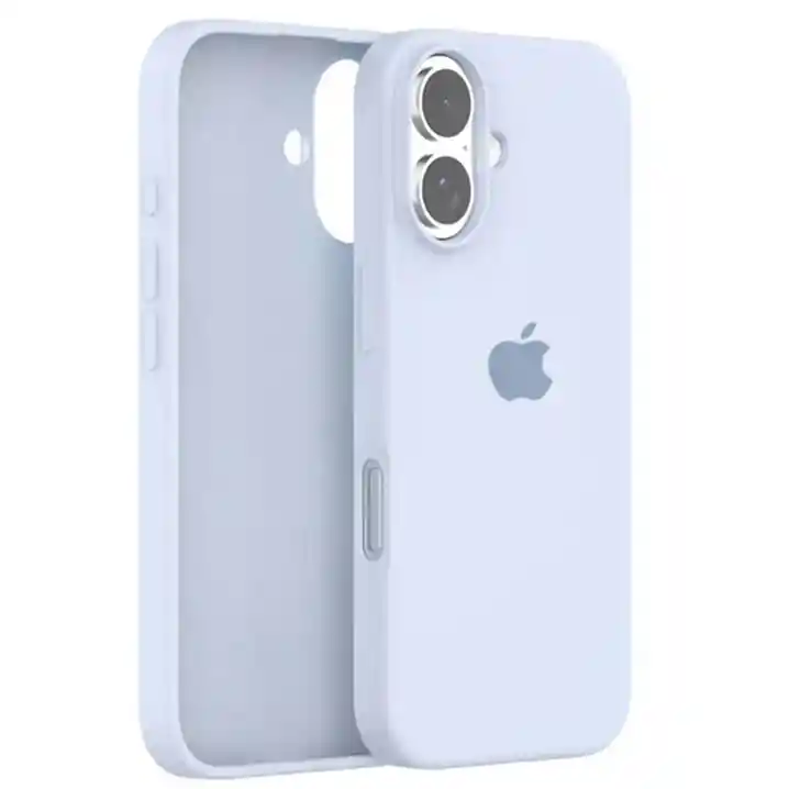 Silicon Case Iphone 16 Azul Clarito