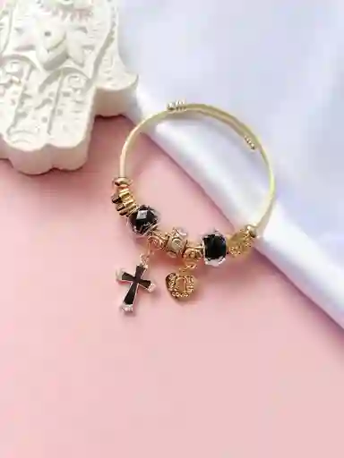 Pulsera Pandora Cruz Negra