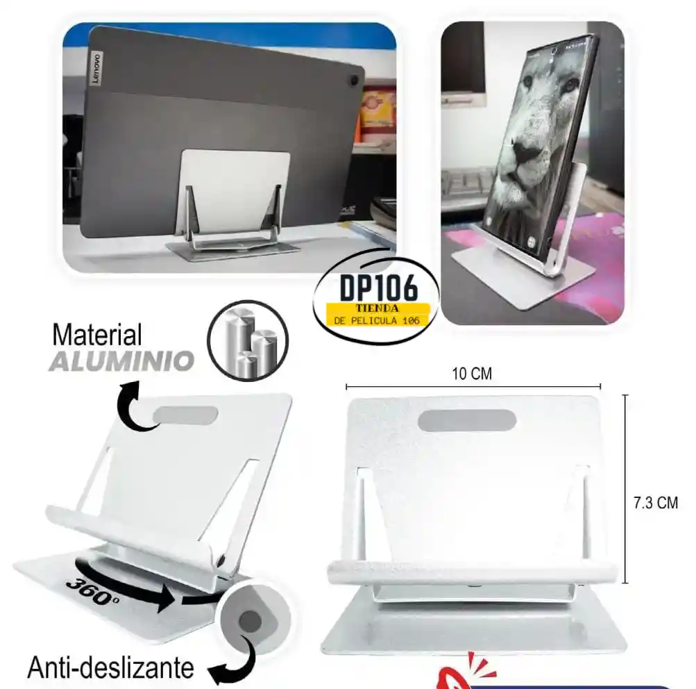 Soporte Para Tablet Y Celular En Aluminio