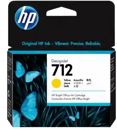 Cartucho De Tinta Hp 712 Amarillo Designjet De 29 Ml