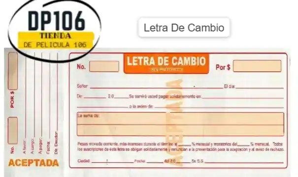 Letra De Cambio X 2 Und