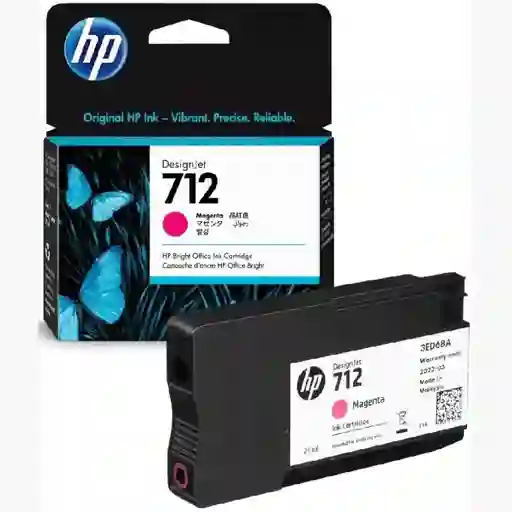 Cartucho De Tinta Hp 712 Magenta Designjet De 29 Ml