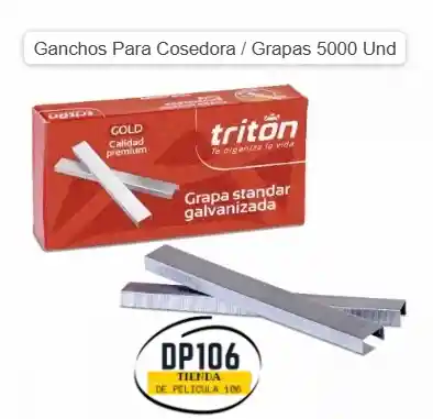 Ganchos Para Cosedora / Grapas 5000 Und