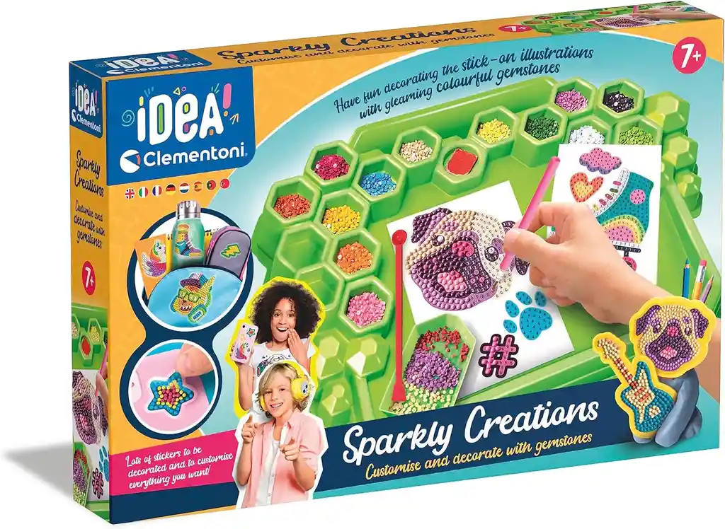 Juego Creativo Decoraciones Brillantes Con Gemas Para Niños
