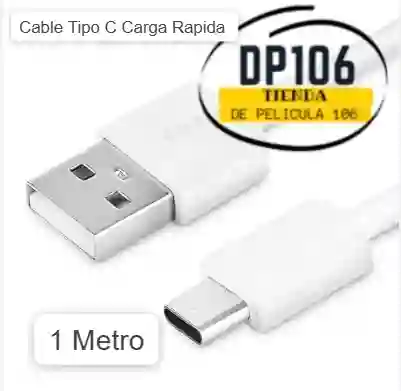 Cable Tipo C Carga Rapida 1 Metro