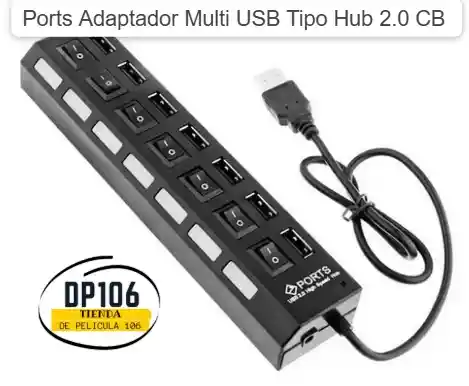 Ports Adaptador Multi Usb Tipo Hub 2.0 Cb