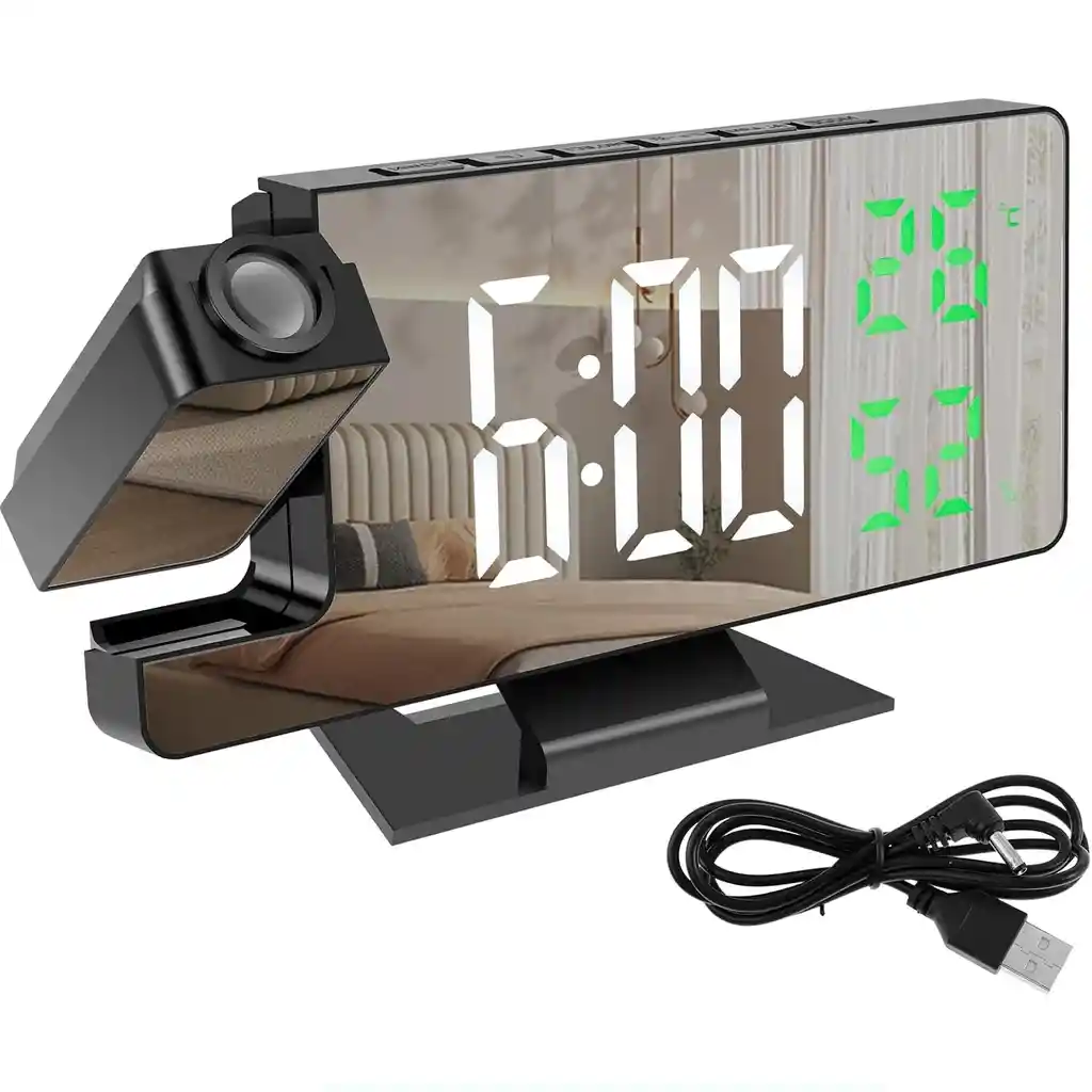 Pantalla De Radio Led De Proyección Con Reloj Despertador