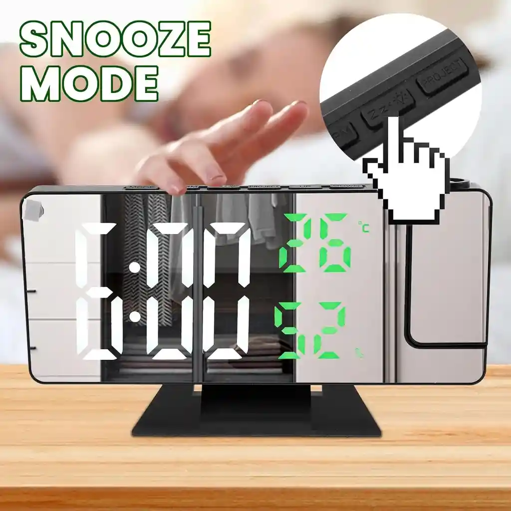 Pantalla De Radio Led De Proyección Con Reloj Despertador