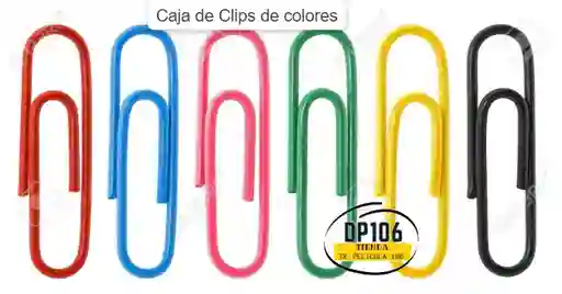 Caja De Clips De Colores