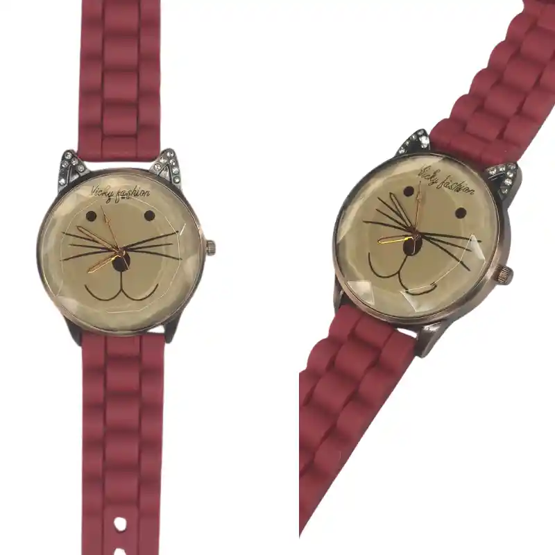 Reloj Gatuno Vintage - Correa De Silicona, Segunda Mano