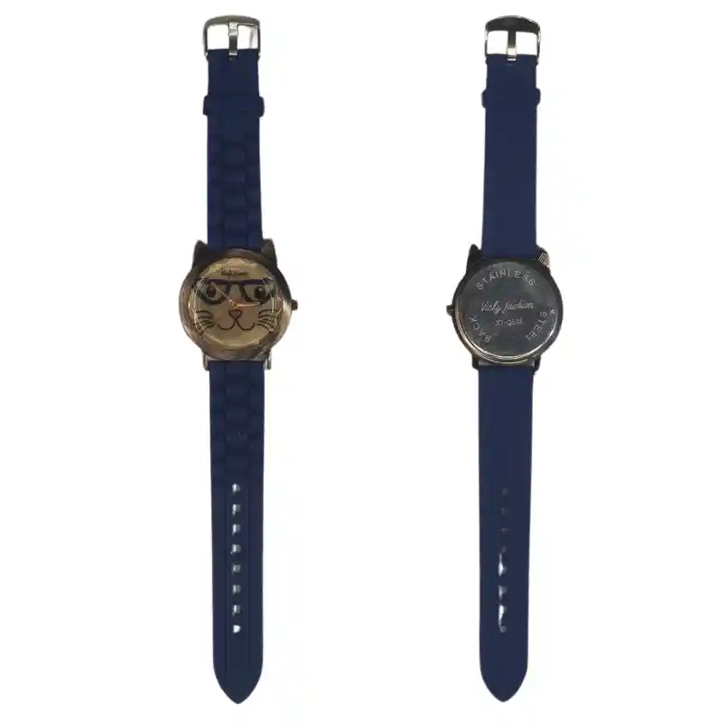 Reloj Gatuno Vintage - Correa De Silicona, Segunda Mano