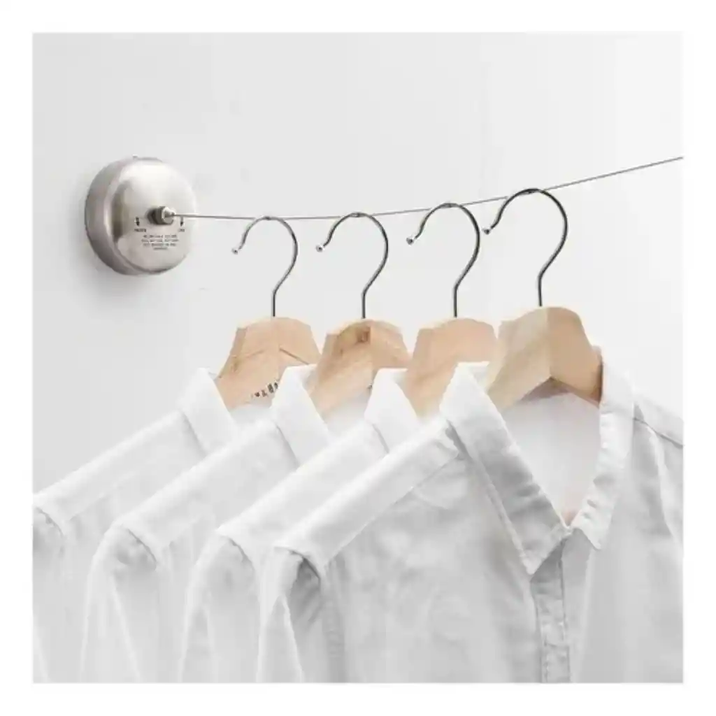 Tendero Ropa Retráctil En Acero Inoxidable Pared Extraíble